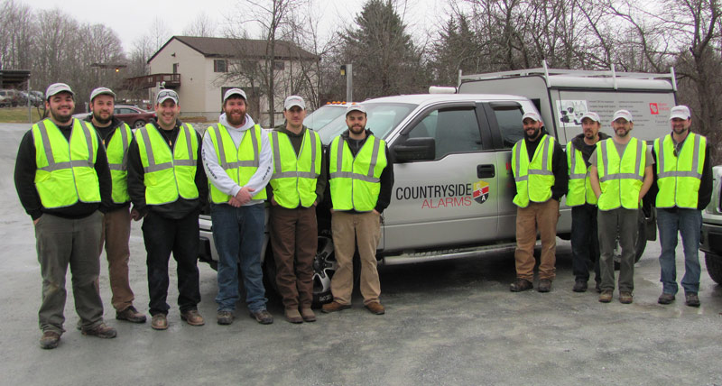 The technician team at Countryside Alarms, 2017 Best Places to Work in Vermont