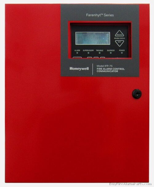 The IFP-75 (red) and IFP-75B (black) are intelligent addressable fire alarm control panels (FACP).