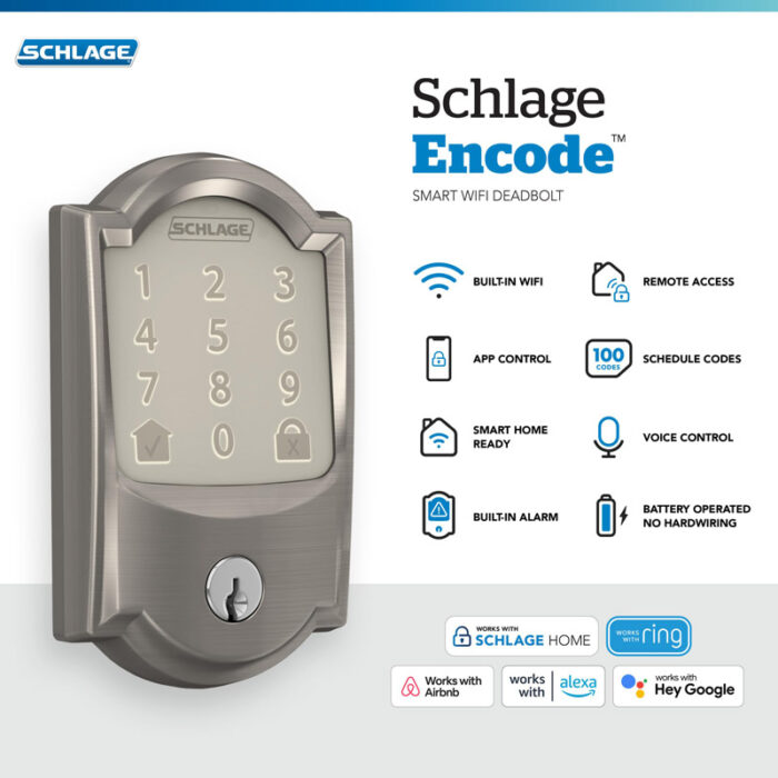 Schlage Encode Smart WiFi Deadbolt and WiFi Smart Lock